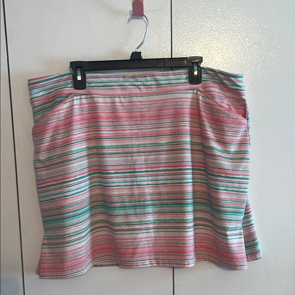 Striped Pink and Green Women's Skirt